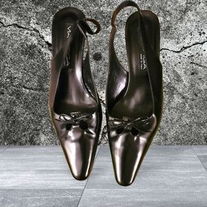 Via Spiga Black Sling Back Kitten Heel Like New Pump Size 81/2